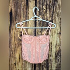Urban Outfitters / Out From Under Modern Love Corset Top Pink